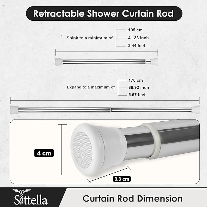 Drill-Free Multifunctional Adjustable Tension Rod