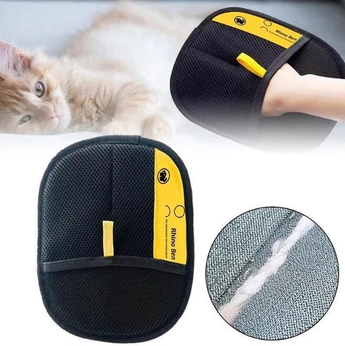2-in-1 Pet Hair Removal Grooming Gloves